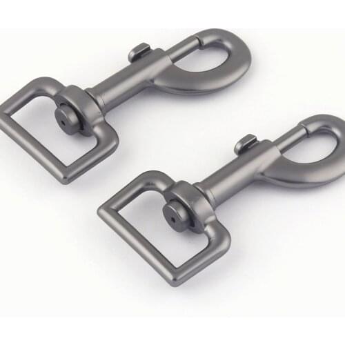 25mm Gunmetal Swivel Clasps Lobster Clasp Strap Purse Bag Handbag Clasp Metal Lanyard Hook Trigger Webbing Hook Jewelry Charm