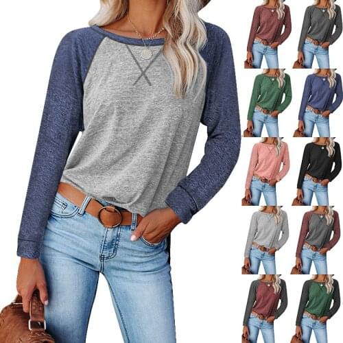 S-xxl Sizes Multi Colors Matching Loose Style Long-sleeved Casual Style Women T-shirt for 2021 Autumn Women Clothes