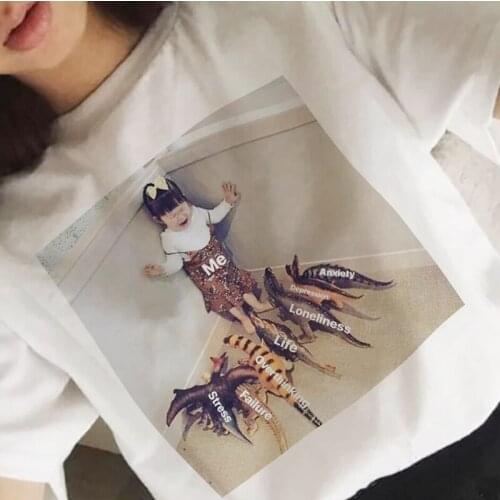 New Summer Harajuku My life is very bad letter print T-shirt fun spoof personality fashion summer casual loose womens clothing