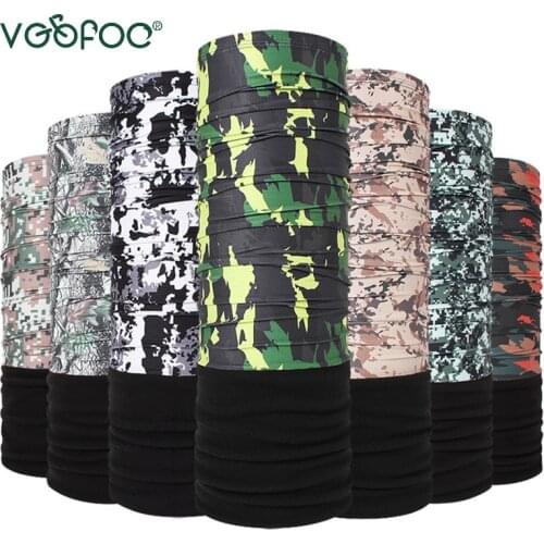 Winter Cycling Scarfs Multifunction Tube Camouflage Polar Fleece Camo Winter Bandana Military Headwears Hiking Bandana Outdoors