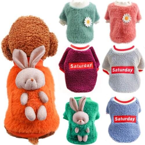 Winter Dog Outfit Pet Sweatshirt Warm Small Dogs Clothes Fashion Girl Boy Dogs Coat Cute Sweaters for Puppy Cat Yorks Dachshund