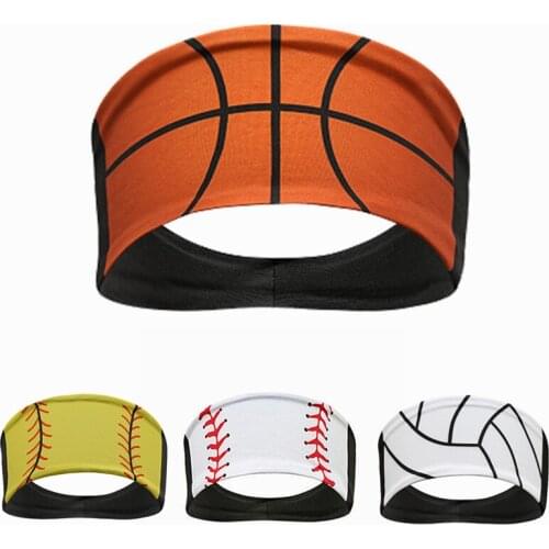 1Pc Creative Outdoor Sports Basketball Headband Sweat Absorbent Fitness Elastic Sweatband