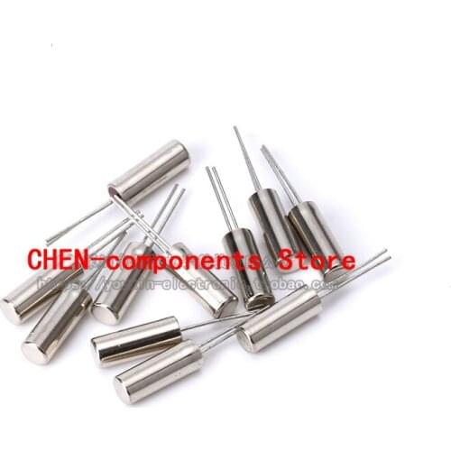 10pcs cylindrical 3*8mm (32.768K) quartz crystal 32768 passive crystal oscillator