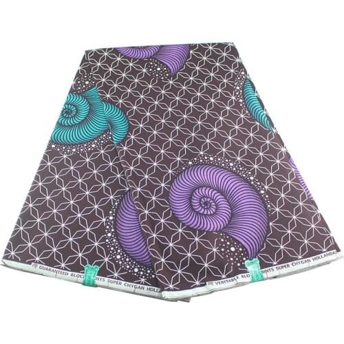 100% Cotton Ankara Fabric African Wax Fabric Real Wax Fashion Pattern High Quality 6 yards African Fabric For Party Dress