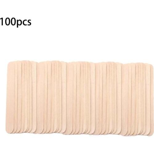 100pcs/lot Wooden Waxing Wax Stick Depressor Hair Removal Spatulas Spatula Tongue Hair Removal Sticks Kit Skin Beauty Tool