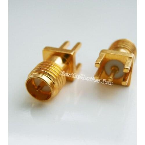 10x RP-SMA Connector Female Jack Center Solder PCB Clip Edge Mount RF Connector Adapter