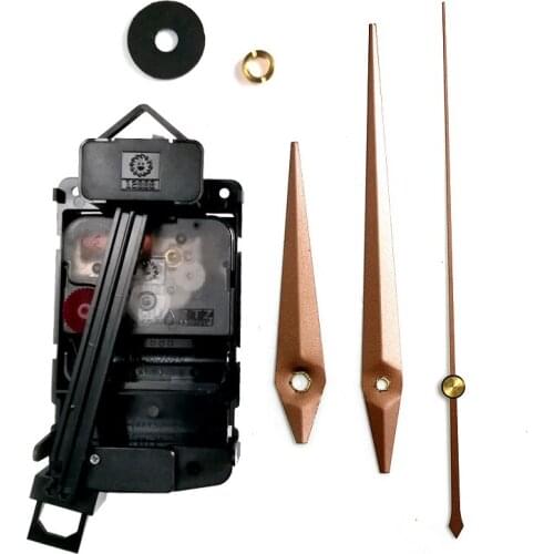 12888 Young Town Screw In Type 4 Kinds Sweep Plastic Movement With Pendulum 86# Champagne Gold Hands Quartz DIY Clock Accessory