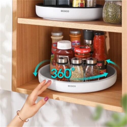 360° Rotating Spice Rack Kitchen Organizer Tray Lazy Susans Home Supplies For Bathroom Cabinets Kitchen Storage Containers