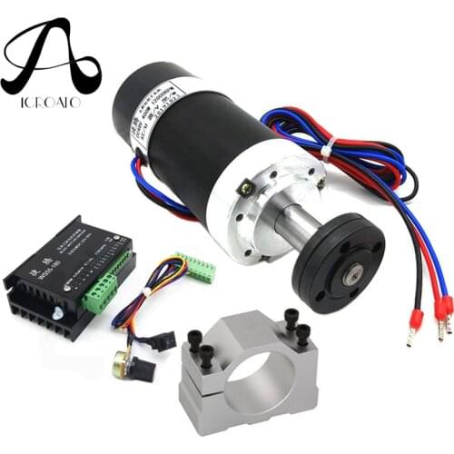 400W Brushless Spindle Motor DC 24V-48V Spindle Power Supply With 55MM Clamp Mounting Bracket For CNC Engraver Milling Machine