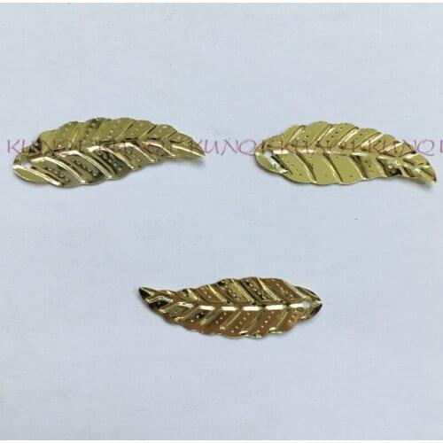 450pcs 12*30mm Leaves Golden Flat Loose Sequins Paillettes Sewing,Wedding Craft,Women Kids DIY Garment Accessory SFLYX