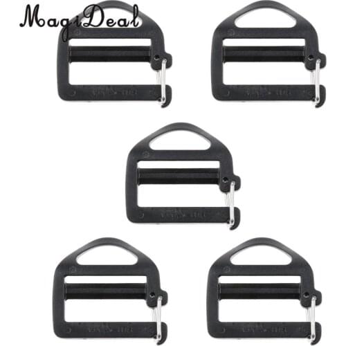 5 Pieces Plastic Webbing Buckle Curve Tri-Glide Slider Adjustable Buckle Camping Hiking Fishing Sports Bag Backpack Accessories