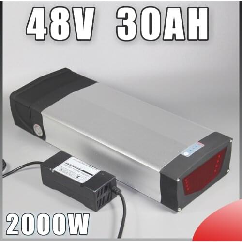 Ebike Battery 48v 30Ah NCR18650B cells For bbshd 1000W Electric Bike Battery with USB Port LED Lamp