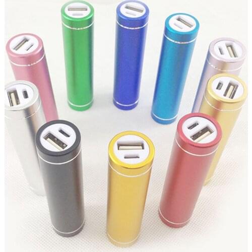Aluminum Cylindrical Mini Battery Bank Power Back Case Cellphone 18650 Battery Backup Charger DIY Box YU