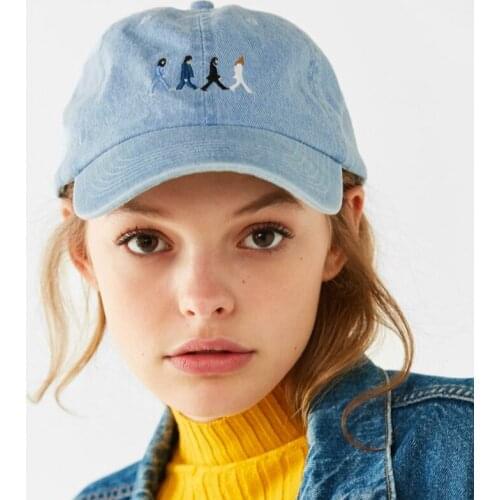 Cowboy Wash Baseball Caps Embroidery Band Letter Hat Men Women INS Fashion Ajustable Peaked Cap