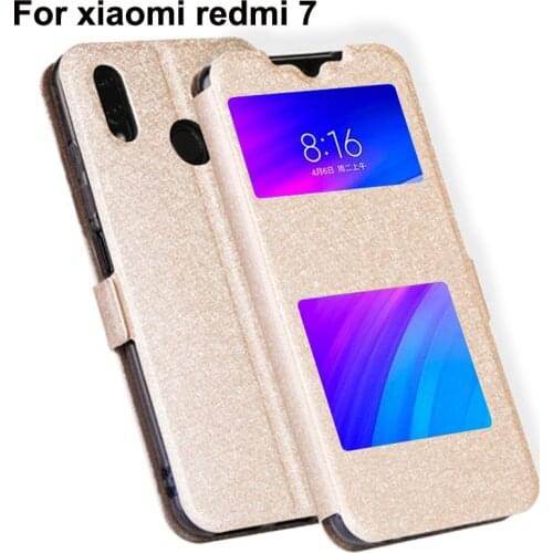 For Xiaomi Redmi 7 Case Front window stand PU Leather back Cover For xiaomi redmi 7 phone cases 6.26 Redmi7 Flip Case bumper