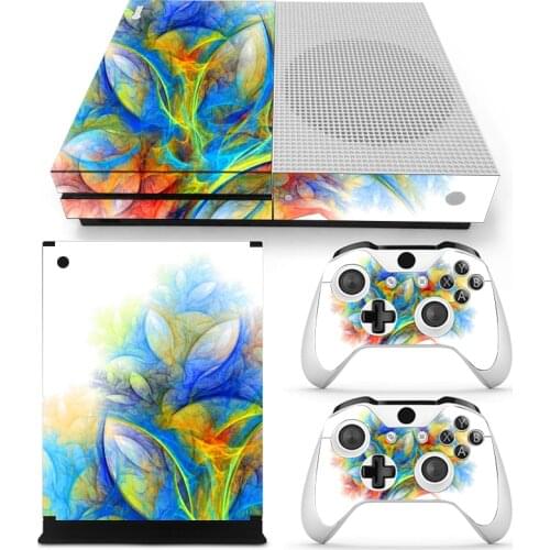 Skin Sticker Cover with 2 Controllers DecalFor Microsoft X Box one slim Console For Gamepad
