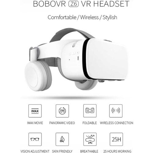 BOBOVR Z6 3D VR Headset Helmet Bluetooth Virtual Reality Glasses Google Cardboard For Smartphones Goggles Viar Binoculars