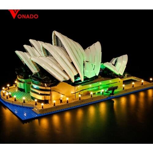 Led Light Up Kit for 10234 17003 City Series Sydney Opera House Building Bricks (only Light with Battery Box)