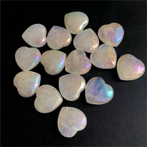 Aura Clear Quartz Heart Shaped Crystals Healing Stones New Arrivals Natural For Home Decoration
