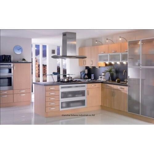 Melamine/mfc kitchen cabinets(LH-ME030)