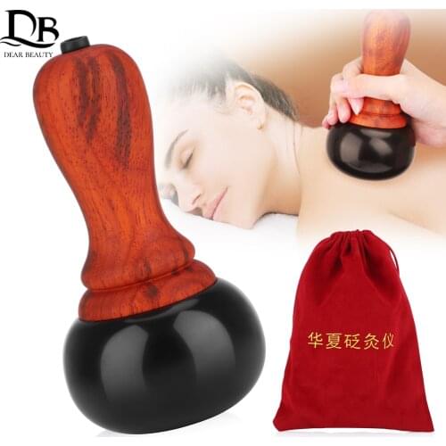 Hot Stone Electric Gua Sha Massager Natural Stone Needle GuaSha Scraping Back Neck Face Massage Relax Muscles Skin Lift Care Spa