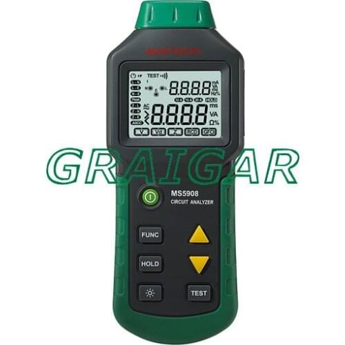 MS5908 TRMS voltage GFCI RCD Tester Circuit Analyzer Test Socket Tester 61-164CN 110V or 220V