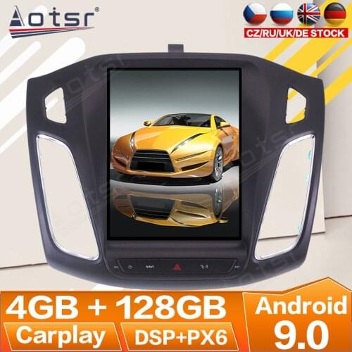 For Ford Focus 2012 2013 2014 2015-2018 Android 9 Radio Multimedia Car Cassette Recorder Stereo Player Tesla GPS Navi Head Unit