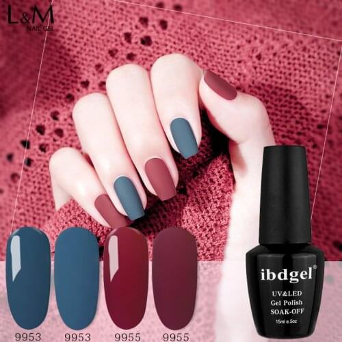 12 pcs ibdgel Gel Polish Set Winter Autumn Meet UV Vernis Morandi Series Semi Permanent Soak Off UV Gel Varnish DIY Nail
