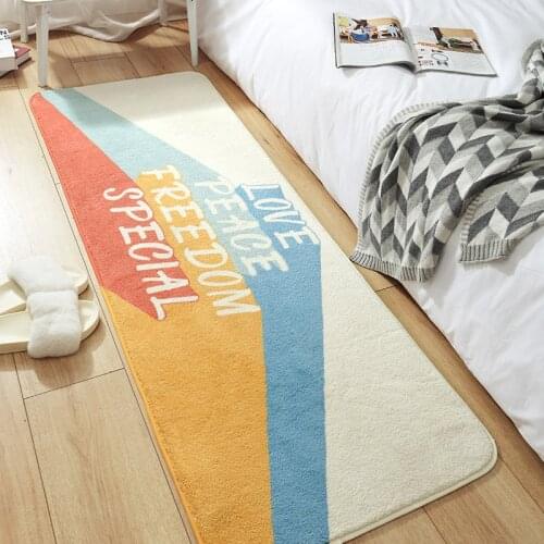 Home Bedroom Living Room Floor Carpet Strip Household Room Bedside Berber Fleece Anti-slip Kitchen Mat Long Bathroom Rug