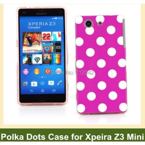 OEEKOI Fashion Polka Dots Soft TPU Gel Cover Phone Case for Sony Xperia Z3 Compact/Z3 Mini M55w Free Shipping