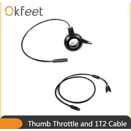 Okfeet eBIKE TSDZ 2 Thumb Throttle and 1T2 Cable Set Electric Bicycle PartSpeed Throttle for VLCD6 XH18
