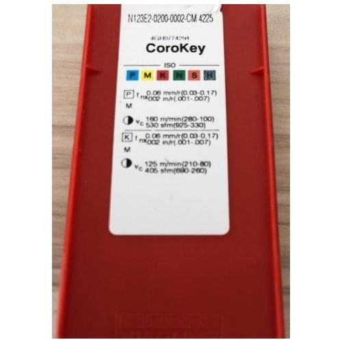 ORIGINAL 10PCS CARBIDE INSERT N123E2-0200-0002-CM4225