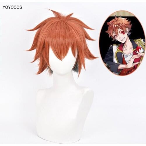 YOYOCOS Twisted Wonderland Cosplay Heartslabyul Ace Trappola Cosplay Wig Heat Resistant Synthetic Hair + Free Wig Cap