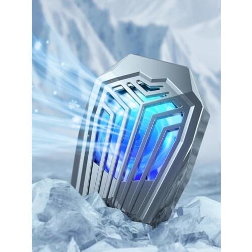 Silver Portable Cooling Fan Game Mobile Phone Cooler USB Powered Cell Phone Radiator Snap-on Cooling Tool For IPhone /Xiaomi