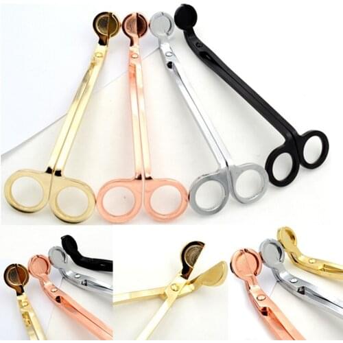 Stainless Steel Candle Wick Trimmer Oil Lamp Trim Scissor Cutter Snuffer Tool Hook Clipper