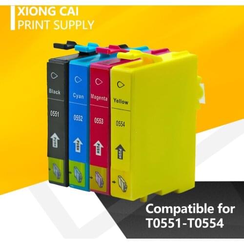 T0551 Compatible Ink Cartridge For Epson T0551 T0552 T0553 T0554 Stylus Photo R240 R245 RX420 RX425 RX520 printer T0551-T0554