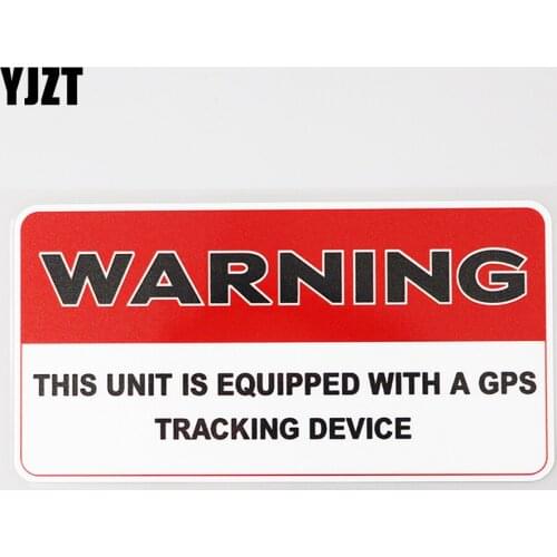 YJZT 14.5CM×7.2CM Cool Gps Alarm System Warning Decal PVC Car Sticker 12C-0346