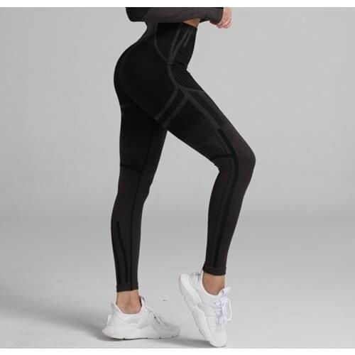 Women Gym Yoga Compression Seamless Pants Sports Lifting Stretchy High Waist Athletic Exercise Fitness Leggings Activewear Pants