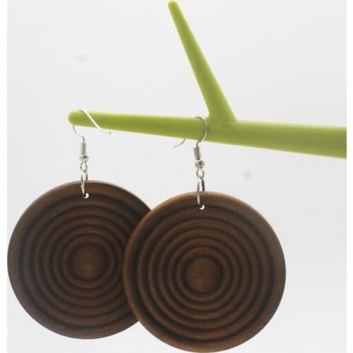2021 New design Woman Earrings Handmade Wood Earring National Style Fashion Jewelry Dangler