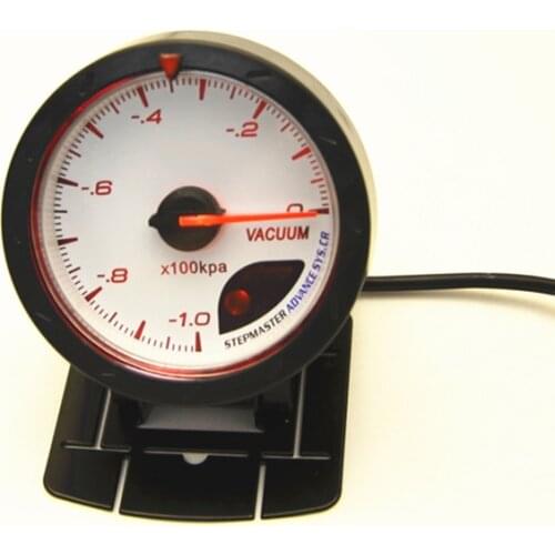 2.5" 60MM Vacuum Gauge White Face With Logo