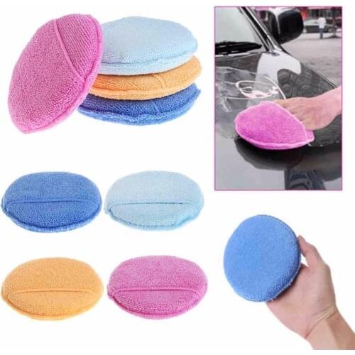 80% HOT SALES!!! Auto Care Soft Microfiber Car Wax Applicator Pads Polishing Sponges with Pocket