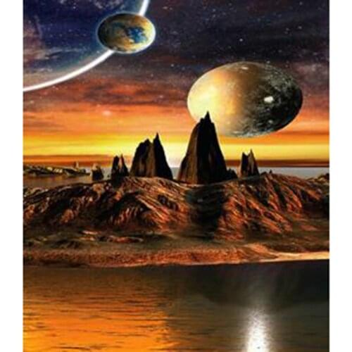 Diamond Painting 5D DIY Square/Round Diamond Landscape Painting Planet Beauty Picture Cross Stitch Artwork Decoration Gift TX562