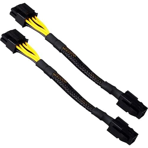 ATX 4 Pin Female to Motherboard CPU 8(4+4) Pin Male EPS 12V Converter Adapter Extension Cable Braided Sleeved