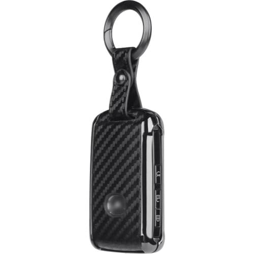 Car Galvanzed Alloy&Leather Key Chain Holder Case Cover For For Mazda 3 Alexa CX4 CX5 CX8 2019 2020 3Button Smart Remote Key