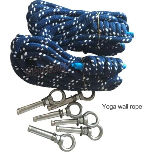 Pure Cotton Yoga Auxiliary Wall Rope Hanging-type yoga lanyard Fitness ropes for Yoga training gym 1pc
