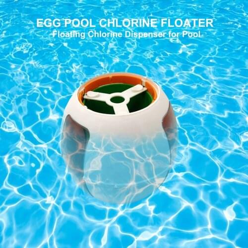 Swimming Pool Chlorine Dispenser Pool Cleaning Water Floating Chlorine Dispenser Egg Shaped Telescopic Chlorine Floater For Pool