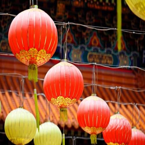 4PC Chinese Red Lanterns 40cm Chinese New Year Festival Wedding Household Items Chinatown Chinese Culture Chinese Wedding