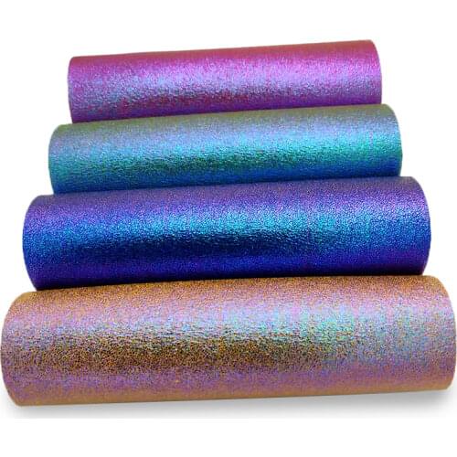 135*30cm Cracked Texture Design Holographic Faux PU Leather Fabric Sheet Material for Bag/Purse/Wallet/DIY Accessories/Garment