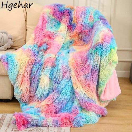 Hgehar Fleece Blankets On The Sofa