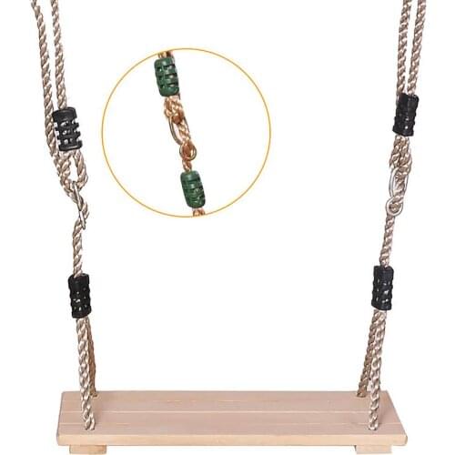 Adults And Children Swing With Rope Outdoor High-Quality Polished Pastoral Four-Board Anti-Corrosion Wood Swing Educational Toys